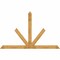 Ekena Millwork Saratoga Rough Sawn Timber Gable Bracket, Western Red Cedar, 108"W x 68"H x 2"D x 6"F, 15/12 Pitch GBW108X68X0206SAR00RWR - alternate 1